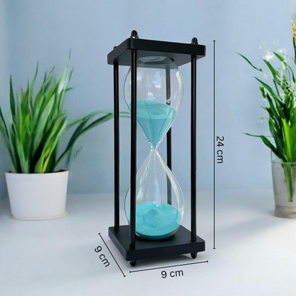 30-Minutes Handmade Wooden Sandclock with Blue Sand