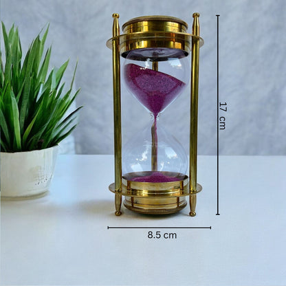 05-Minutes Sandclock with Dual Compass by Brass Enclave™