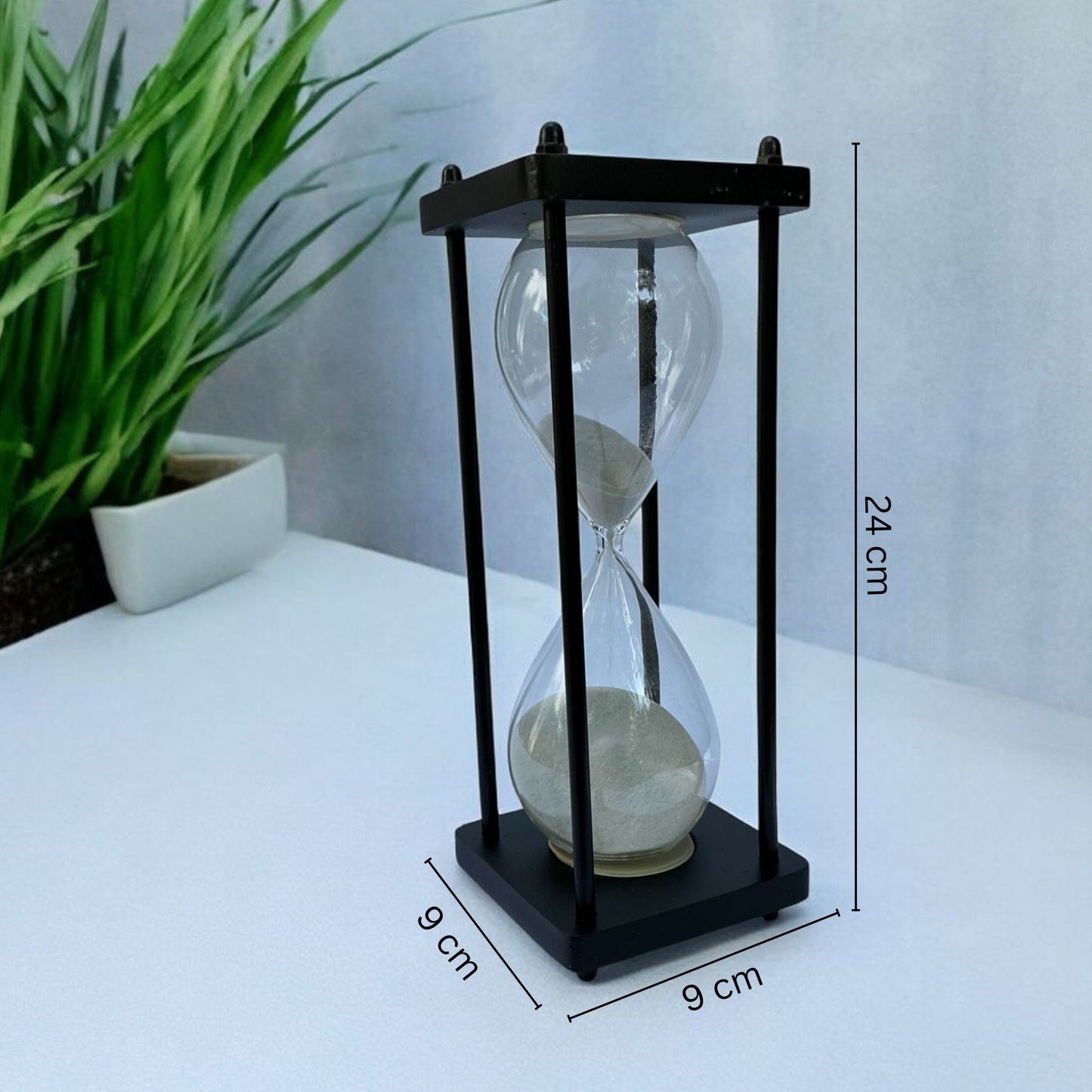 30-Minutes Handmade Wooden Sandclock with White Sand