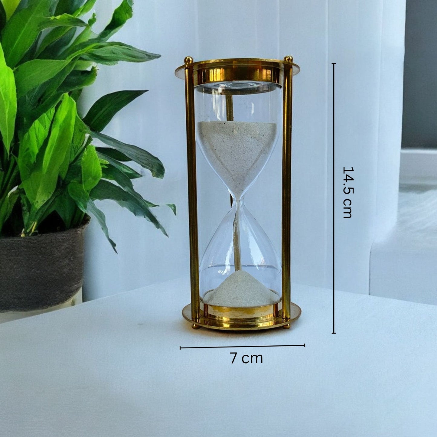 05-Minute Brass Sandclock by Brass Enclave™