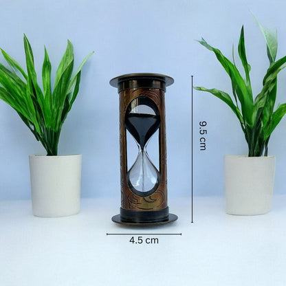 01-Minute Antique Brass Sandclock by Brass Enclave™