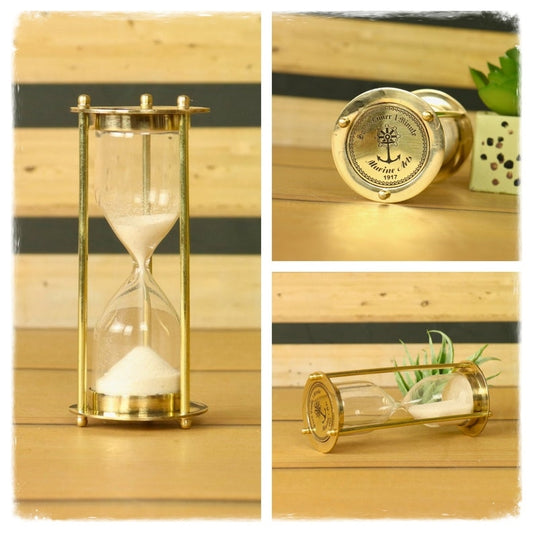 Nautical White Handcrafted Sand Timer
