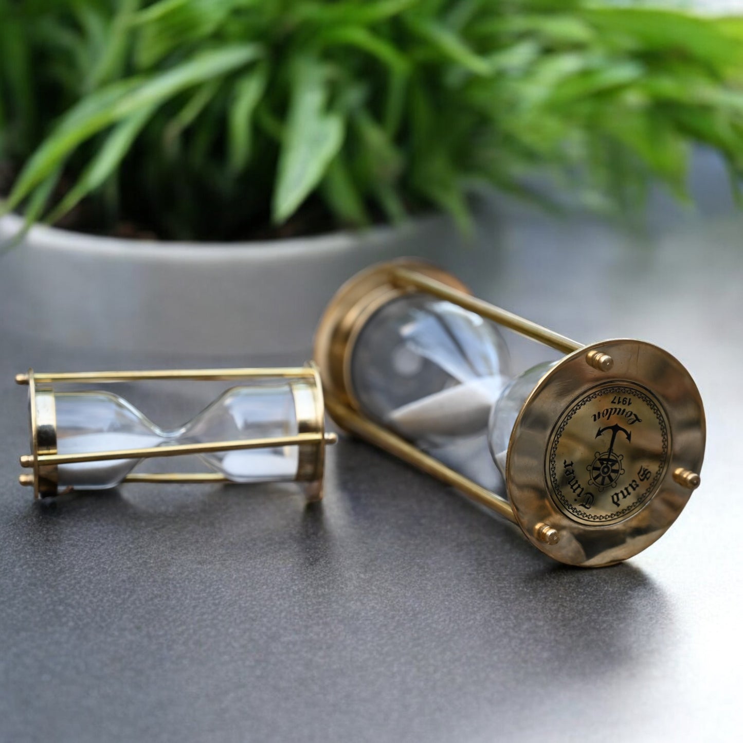 05-Minute Brass Sandclock by Brass Enclave™