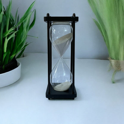 30-Minutes Handmade Wooden Sandclock with White Sand