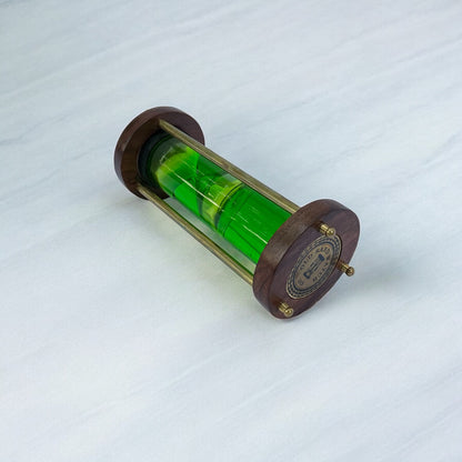 Vintage Green Liquid Sandclock by Brass Enclave™