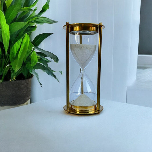 05-Minute Brass Sandclock by Brass Enclave™