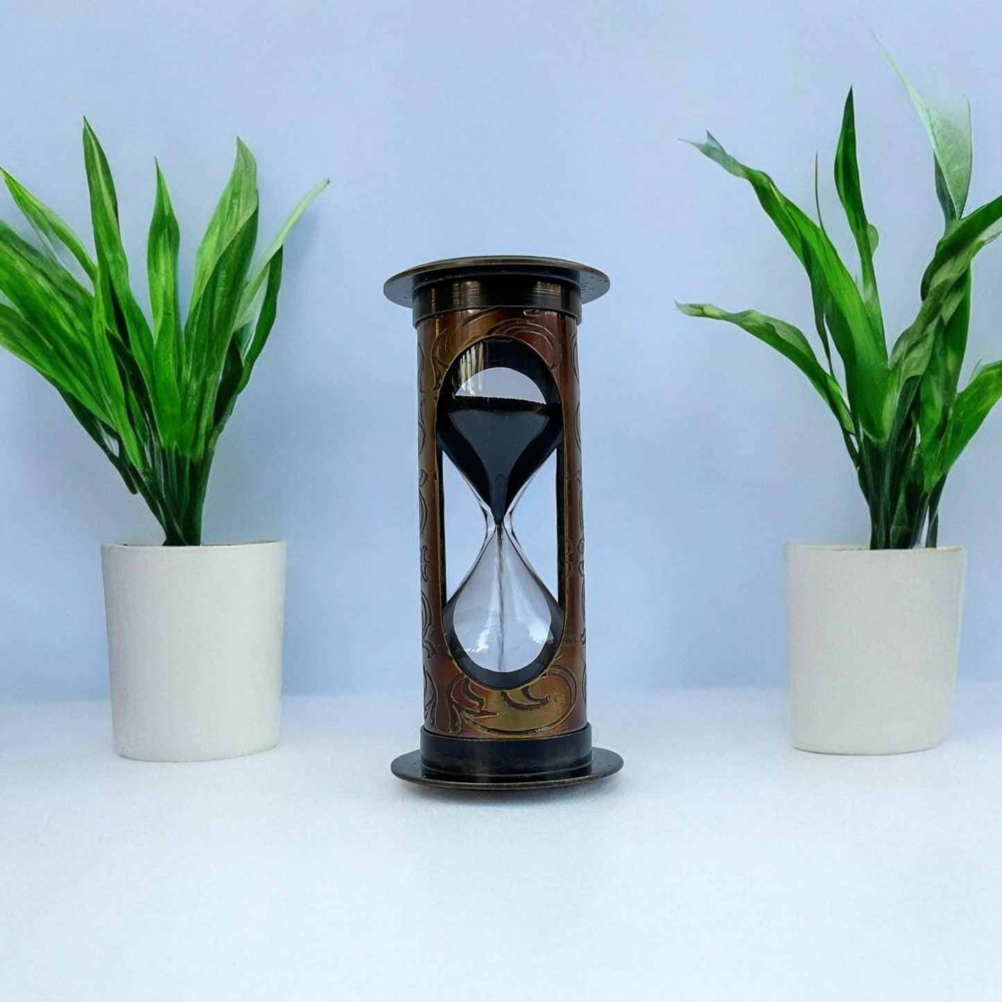 01-Minute Antique Brass Sandclock by Brass Enclave™