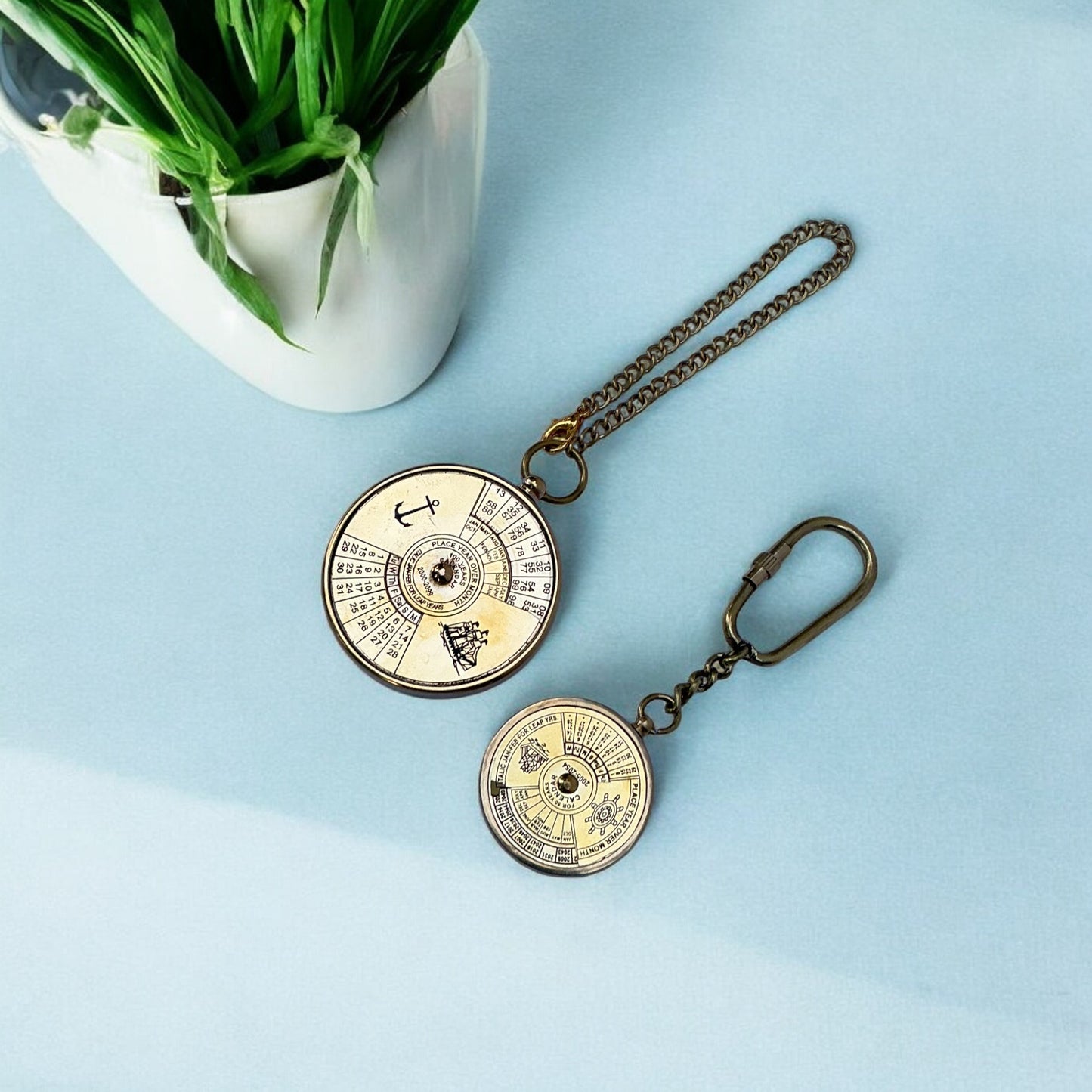 Antique Brass 100 Years Calendar Locket