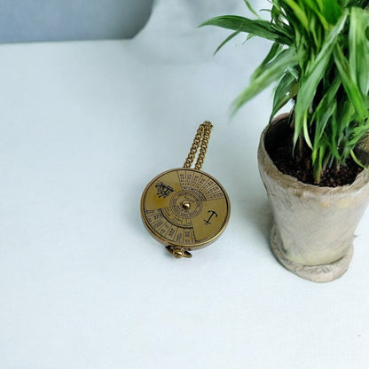 Antique Brass 100 Years Calendar Locket