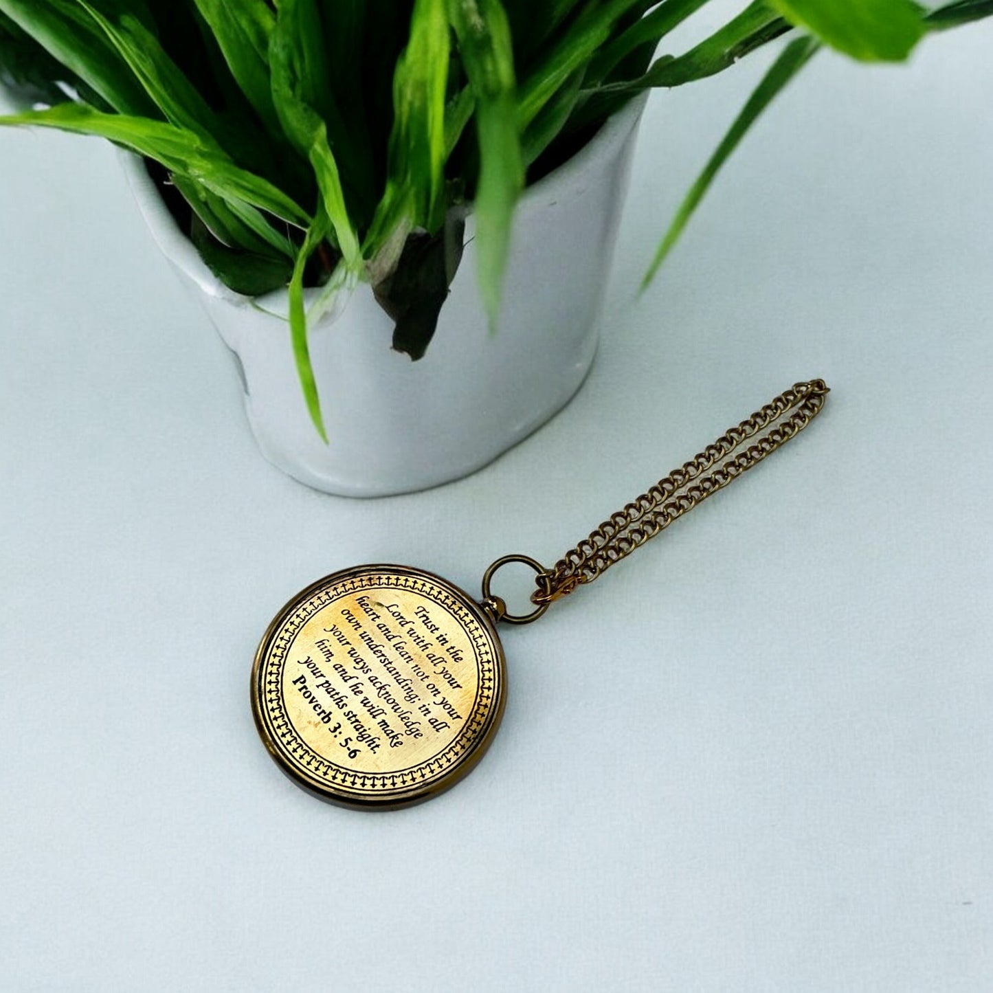 Antique Brass 100 Years Calendar Locket