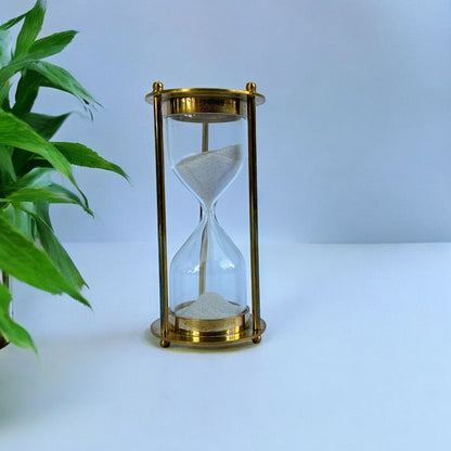 01-Minute Antique Brass Sandclock by Brass Enclave™