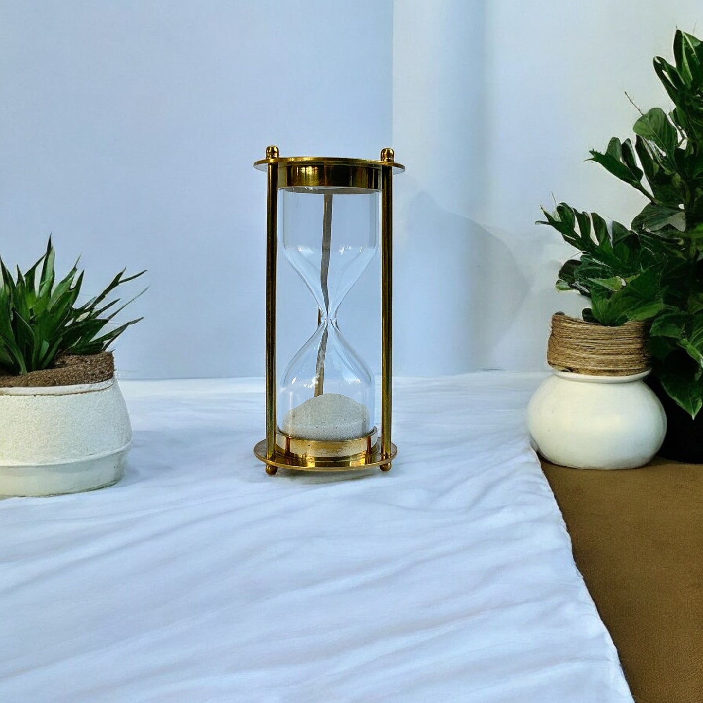 01-Minute Antique Brass Sandclock by Brass Enclave™