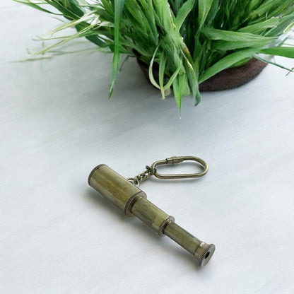 Brass Telescope Keychain for car ,Bike, Cycle and Home Keys