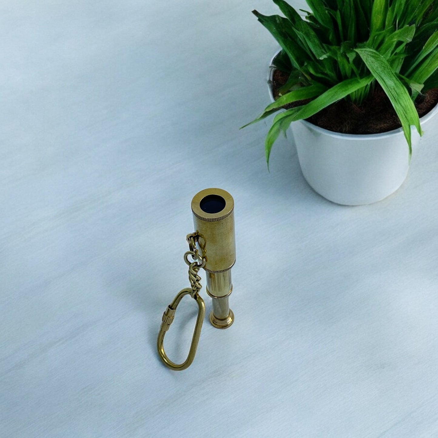 Brass Telescope Keychain for car ,Bike, Cycle and Home Keys