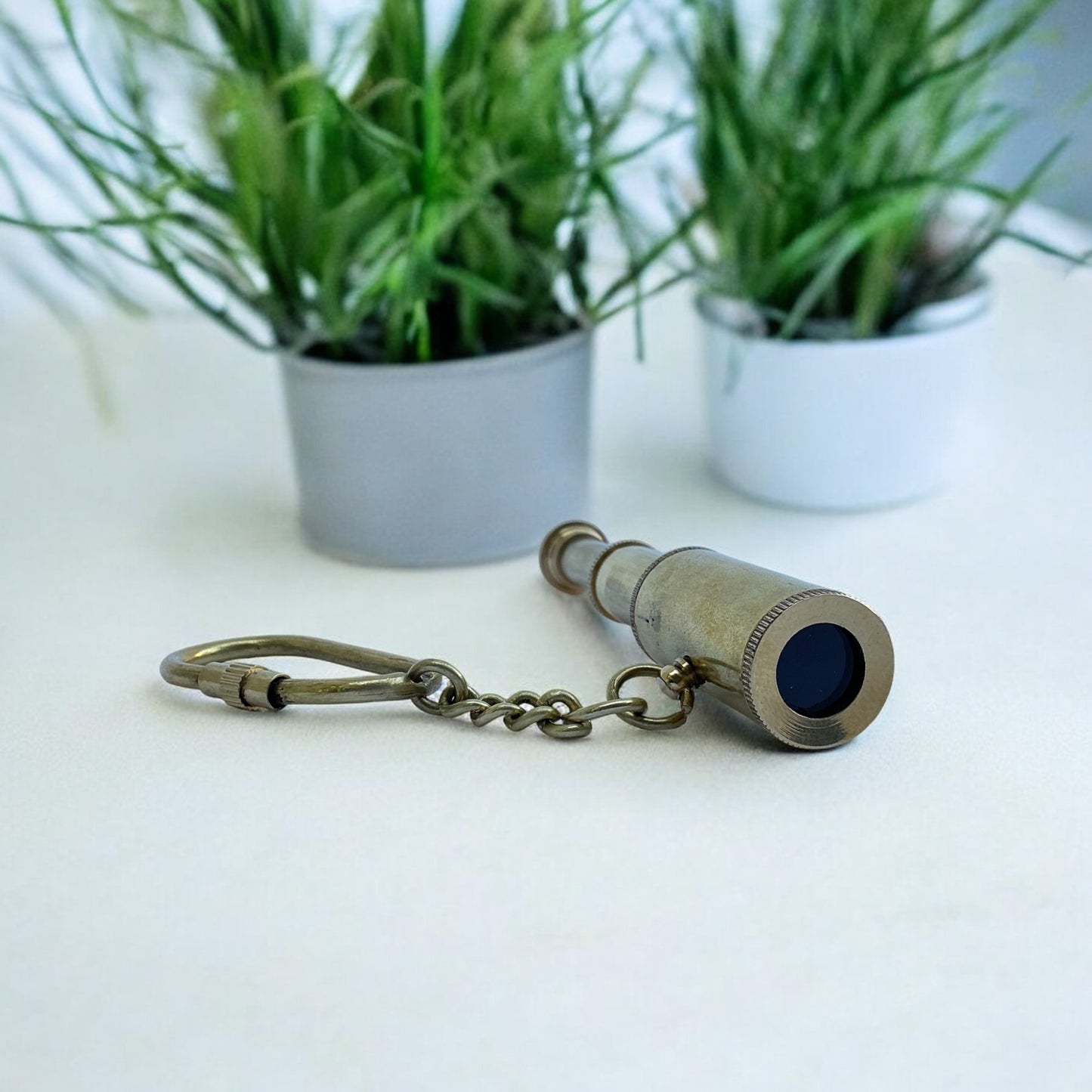 Brass Telescope Keychain for car ,Bike, Cycle and Home Keys