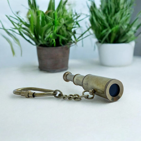 Brass Telescope Keychain for car ,Bike, Cycle and Home Keys