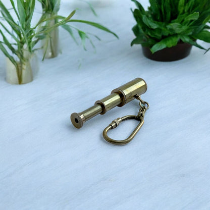 Brass Telescope Keychain for car ,Bike, Cycle and Home Keys