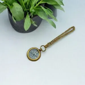 Antique Brass Locket Compass | Vintage Mini Compass Necklace | Pocket-Sized Navigation